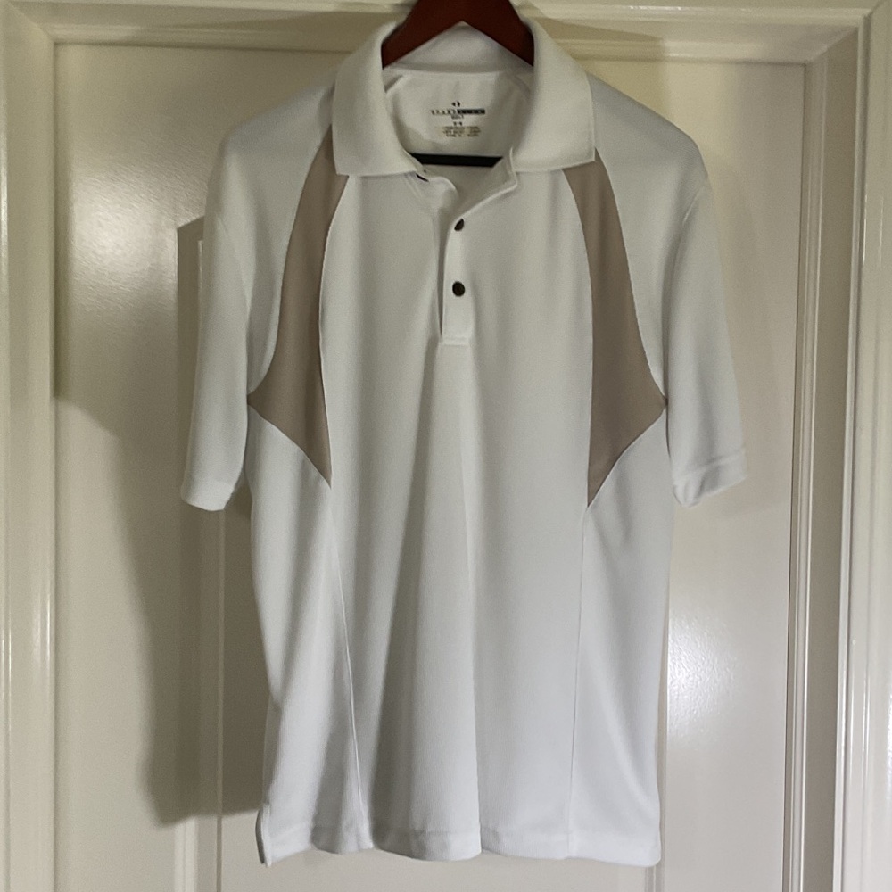Grand Slam White Polo with Beige Side Panels